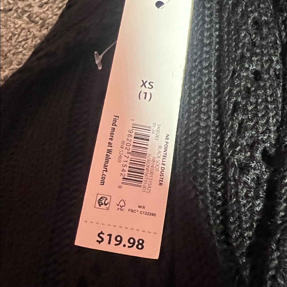 NWT No Boundaries Charcoal Knit Sweater - Picture 12 of 13
